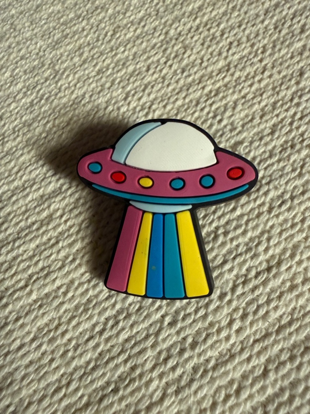 Colorful UFO shoe charm- Pink, Blue, Yellow